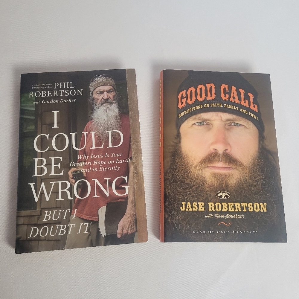 Book Lot Phil Robertson 'I Could Be Wrong' & Jase Robertson 'Good Call' New